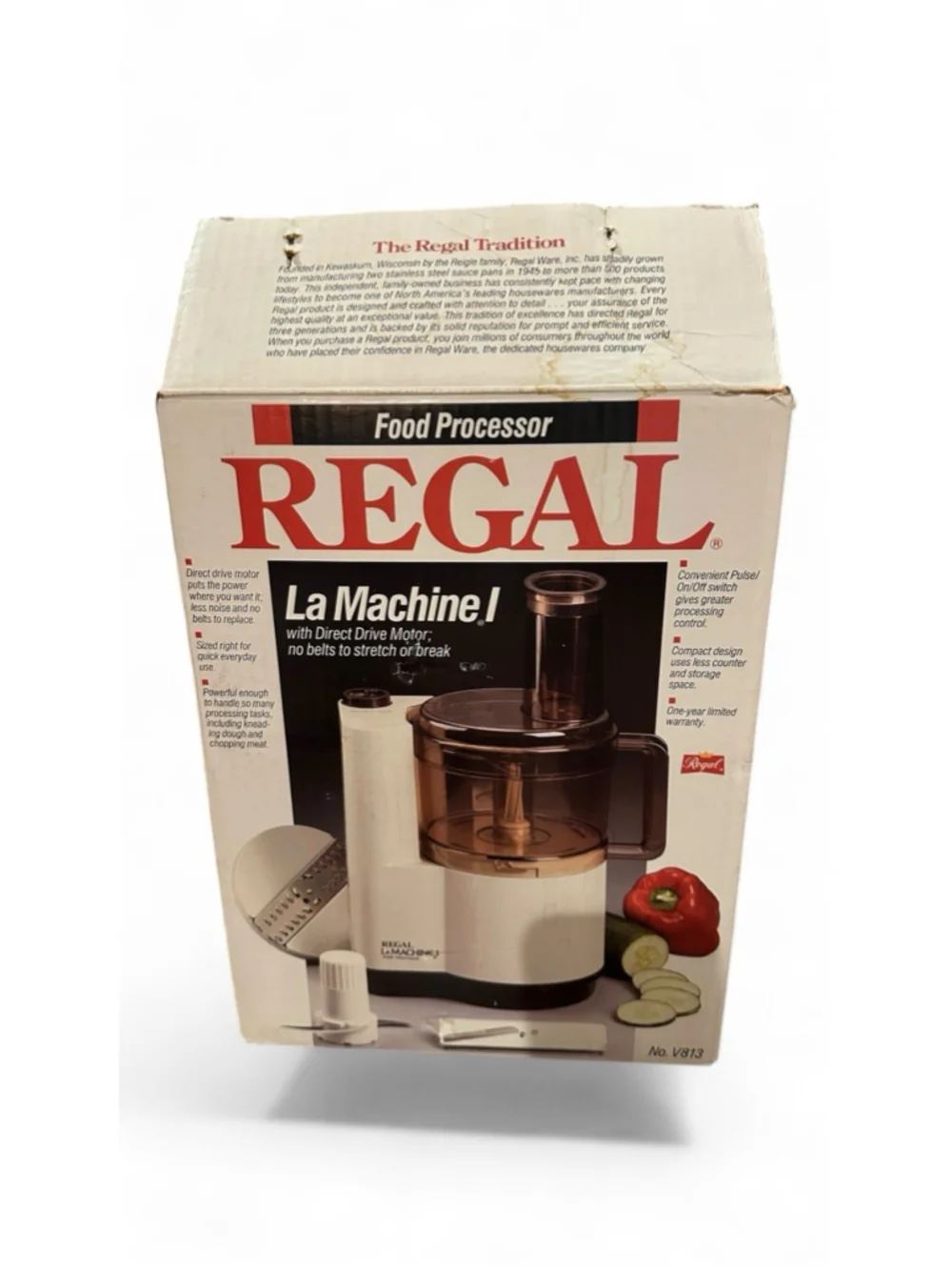 Vintage Regal La Machine 1 Food Processor NEW Open Box V813